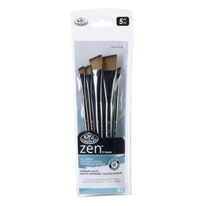 Royal and Langnickel Zen 73 Set of 5 Flat Brushes