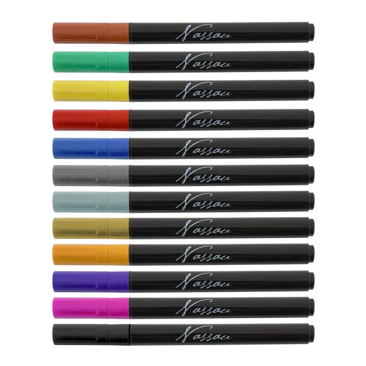 Glass and Porcelain Marker Set of 12