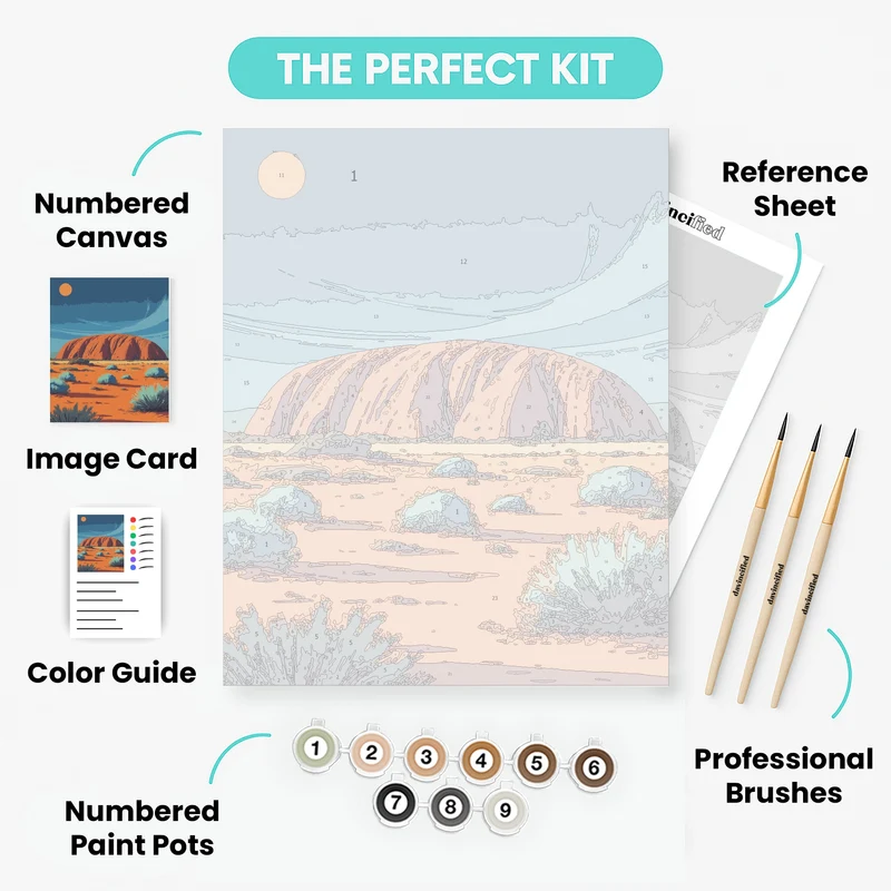Uluru Red Rock Outback Vista - Paint by Numbers Kit
