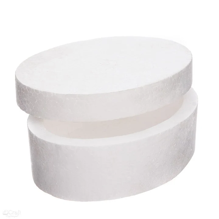Oval Polystyrene Box, 15 x 11 cm