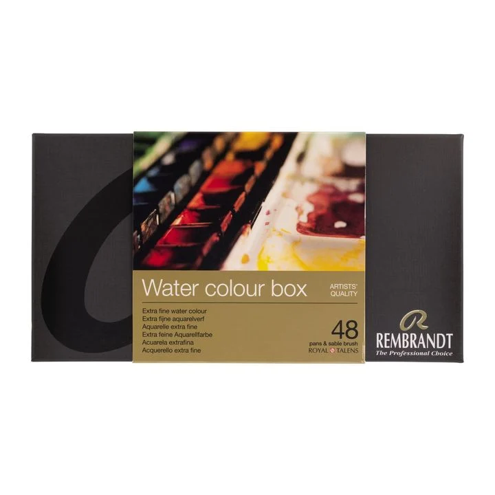 Rembrandt Watercolors in Pans in a Metal Box