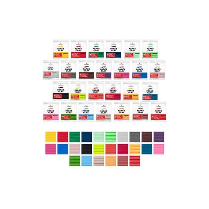 Papa's Clay Polymer Clay Set, 28 x 60 g