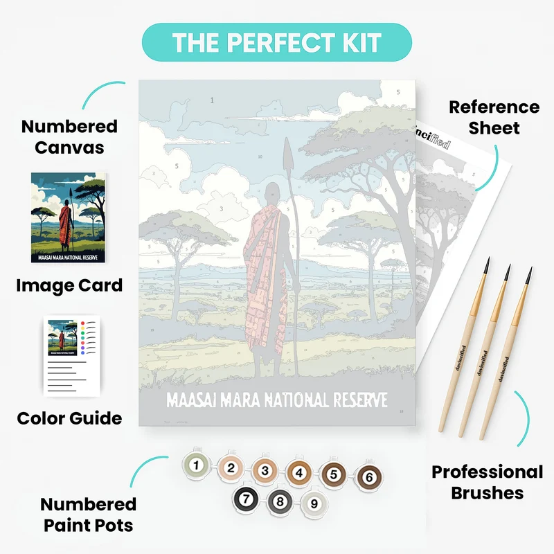 Maasai Mara National Reserve - Paint by Numbers Kit