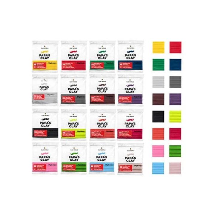 Papa's Clay Polymer Clay Set, 16 x 60 g