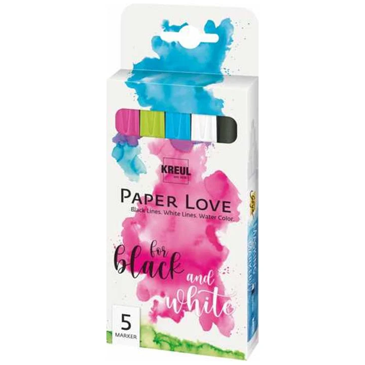 KREUL Paper Love Marker Set of 5