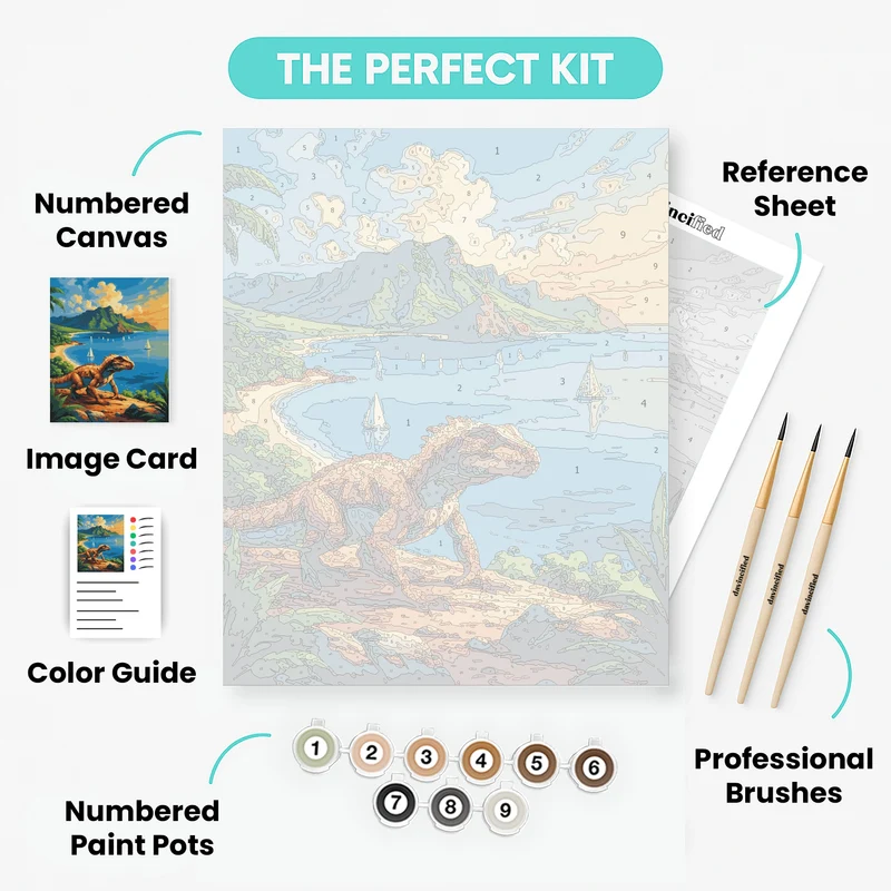 Komodo National Park Dragon's Vista - Paint by Numbers Kit