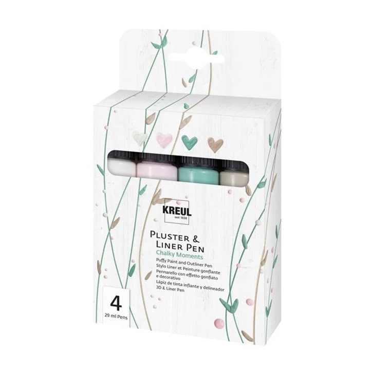 KREUL Chalky Moments Pluster Pens, Set of 4
