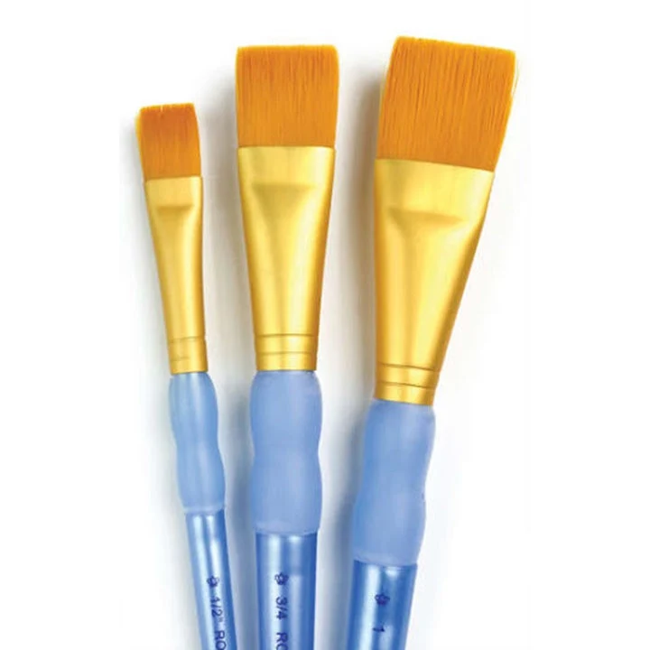 Royal & Langnickel Flat Synthetic Brush Set of 3