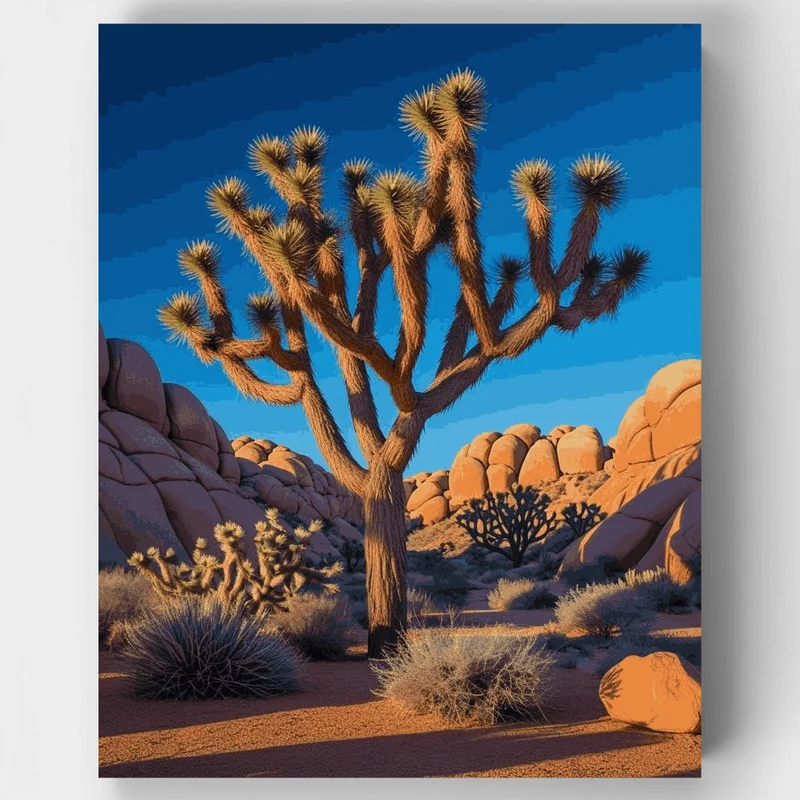 Desert Sentinels of Joshua Tree - Paint by Numbers Kit