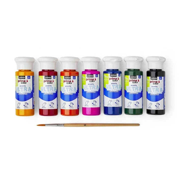Pebeo ULTRA Poster Paint Set, 7 x 60 ml