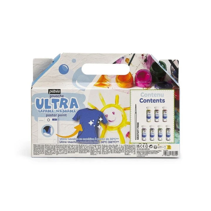 Pebeo ULTRA Poster Paint Set, 7 x 60 ml