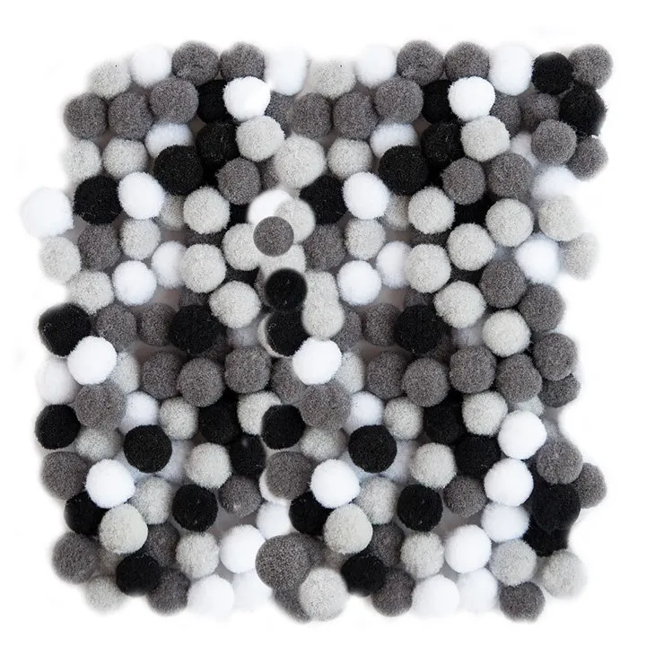 Acrylic Pom-Poms, 1 cm - 120 pcs