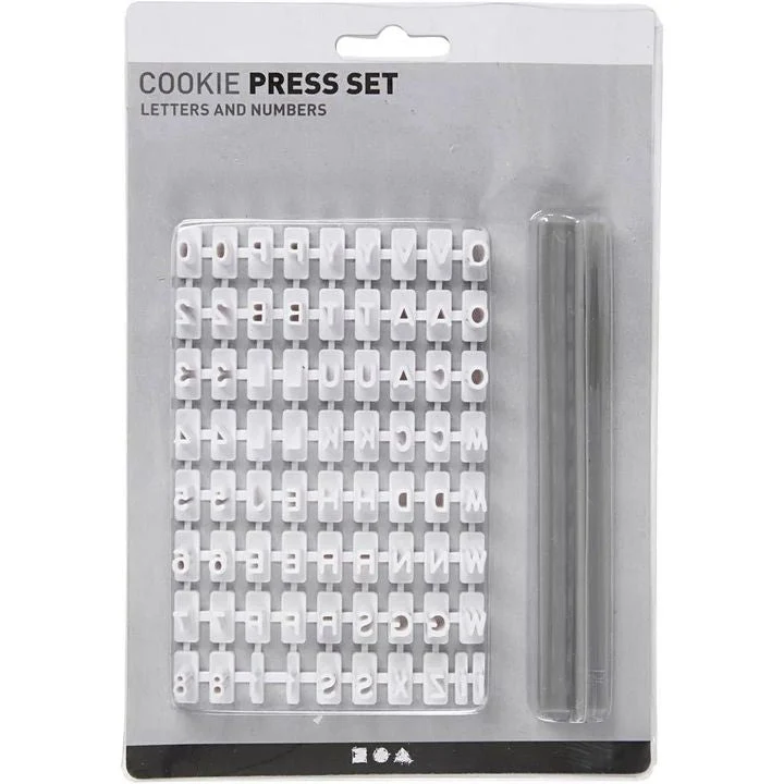 Set of Stamps with Letters and Numbers for Modeling Clay