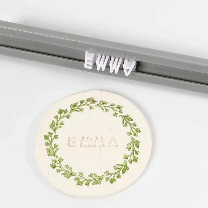 Set of Stamps with Letters and Numbers for Modeling Clay