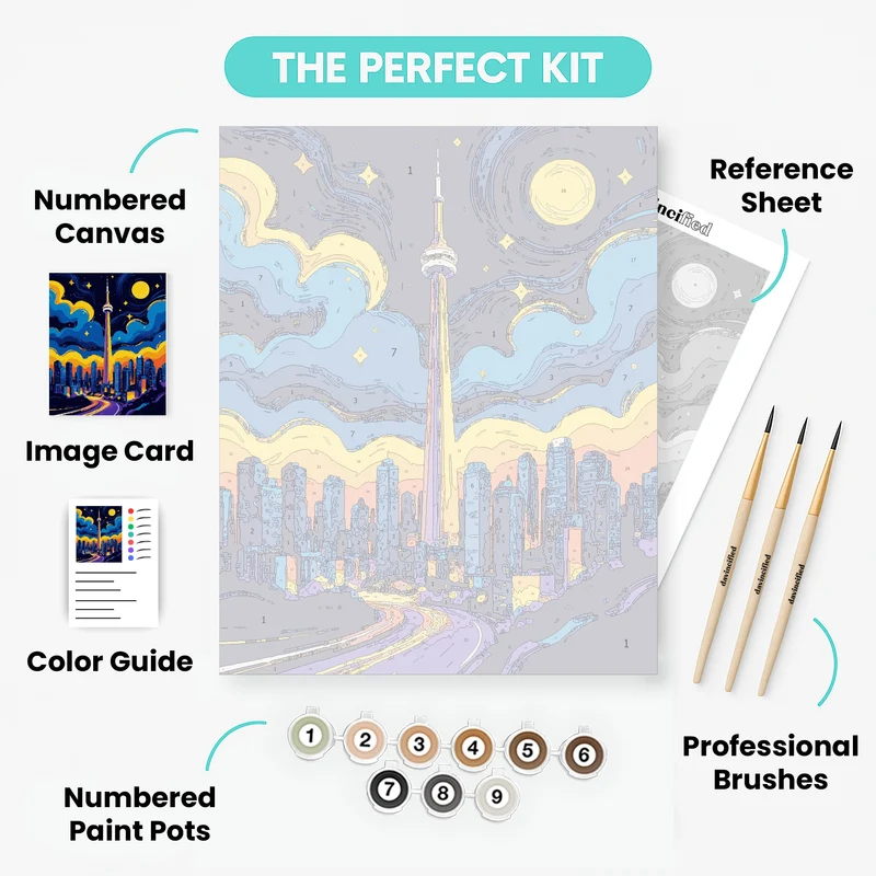 Auckland Starry Night Skyline - Paint by Numbers Kit