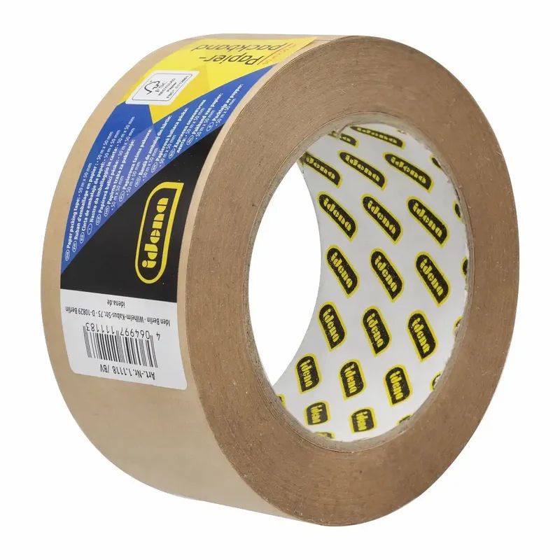 Idena Papierpackband Extra Stark - 50mm x 50m Profi-Klebeband für sicheres Verpacken
