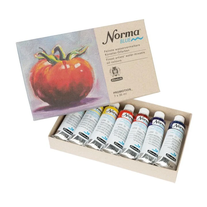 Schmincke Norma Blue Set of Oil Paints, 7 x 35 ml