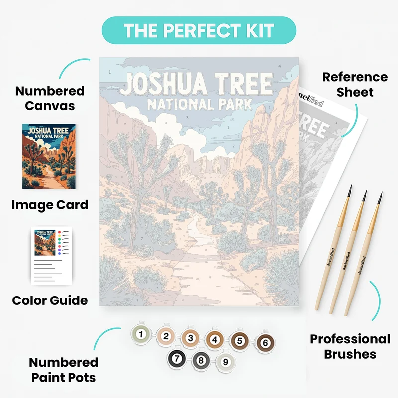 Joshua Tree National Park Desert Trail - Paint by Numbers Kit