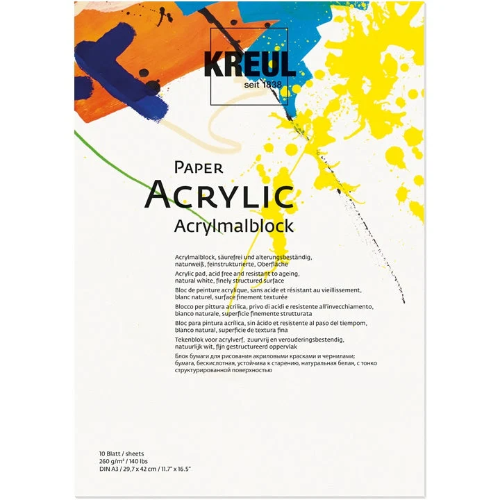 KREUL Acrylic Paper, 10 Sheets