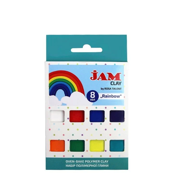 Rosa Talent Polymer Clay Set, Rainbow, 8 x 20 g