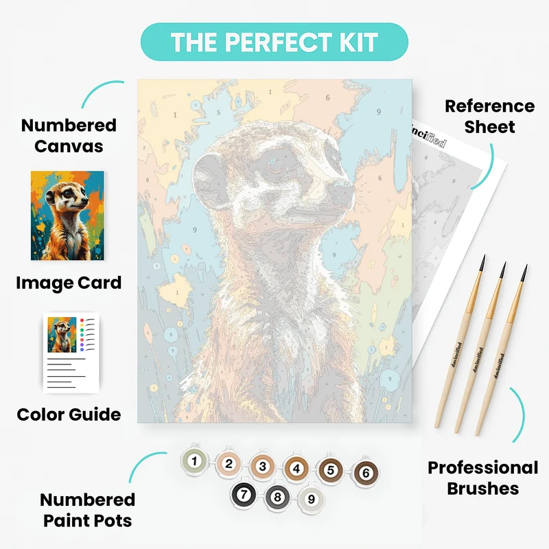 Meerkat - Paint by Numbers Kit
