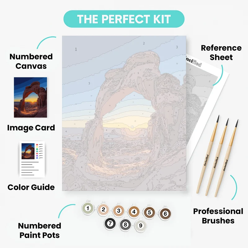 Arches National Park Sunset - Paint by Numbers Kit