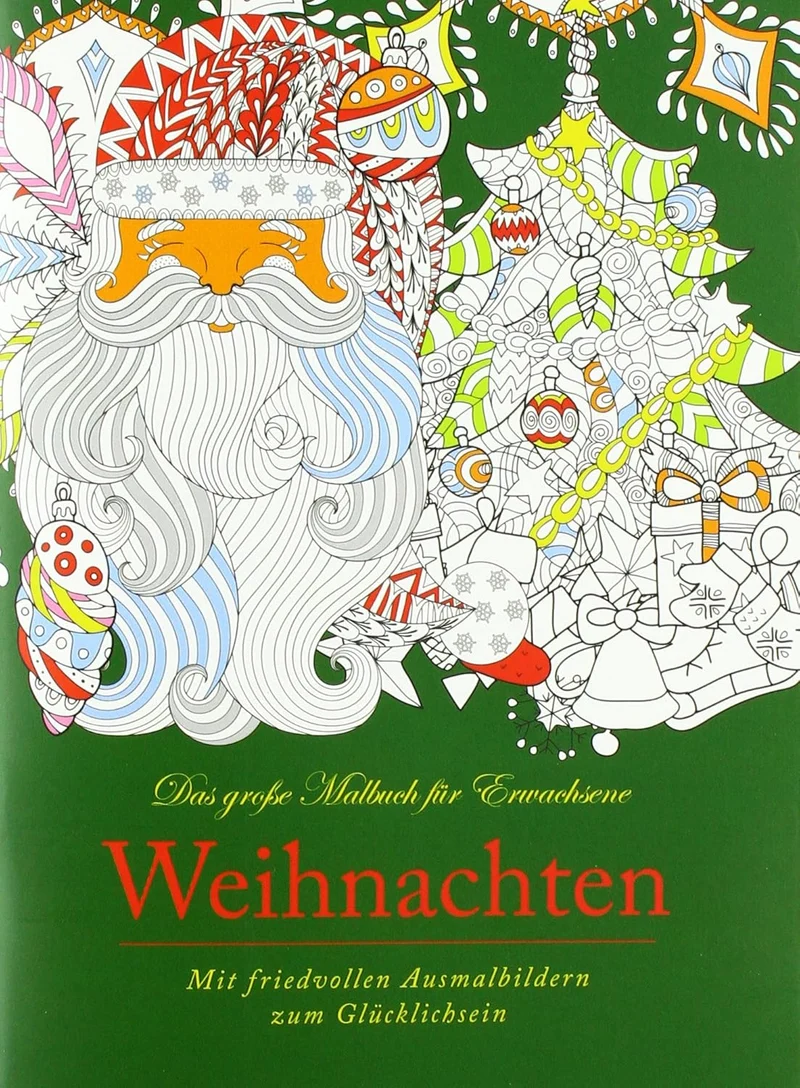 Weihnachts-Malbuch für Erwachsene & Kinder - 64 Seiten Entspannung & Kreativität