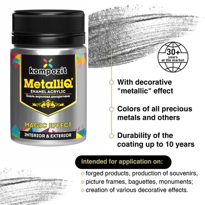 Kompozit Acrylic Paint with Metallic Effect 70 g