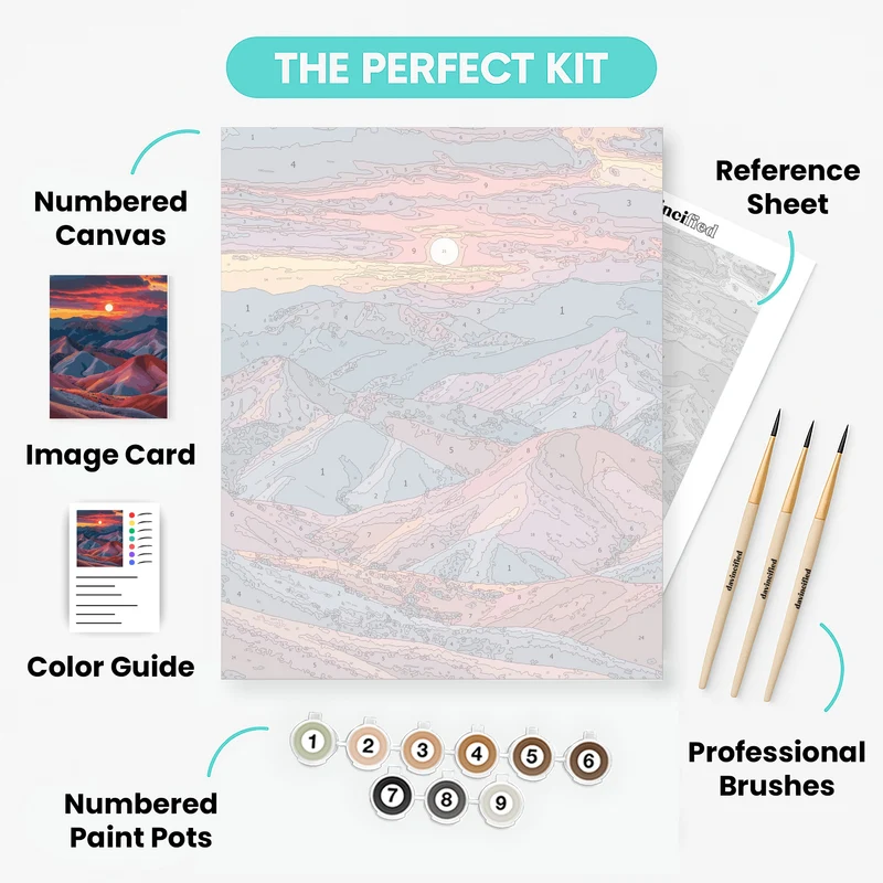 Death Valley National Park Sunset - Paint by Numbers Kit