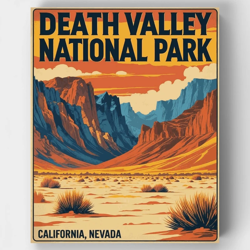 Death Valley National Park Desert Vista - Paint by Numbers Kit