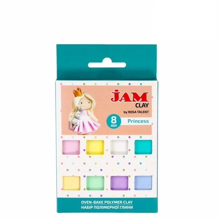 Rosa Talent Polymer Clay Set, Princess, 8 x 20 g