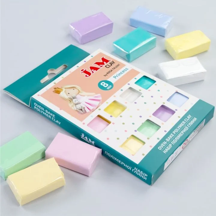 Rosa Talent Polymer Clay Set, Princess, 8 x 20 g