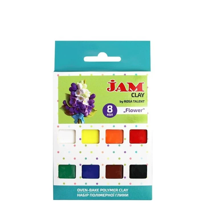 Rosa Talent Polymer Clay Set Flower, 8 x 20 g
