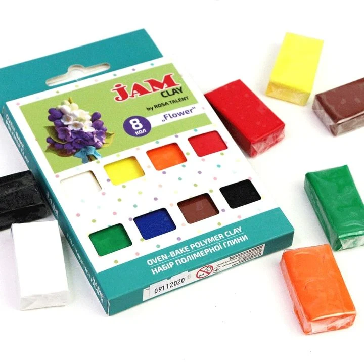 Rosa Talent Polymer Clay Set Flower, 8 x 20 g