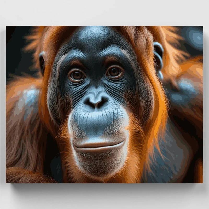 Soulful Orangutan Close-Up - Paint by Numbers Kit