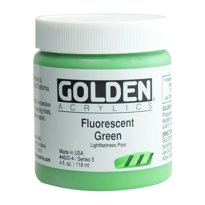 GOLDEN Heavy Body Fluorescent Acrylic Paint, 118 ml