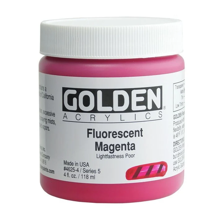 GOLDEN Heavy Body Fluorescent Acrylic Paint, 118 ml