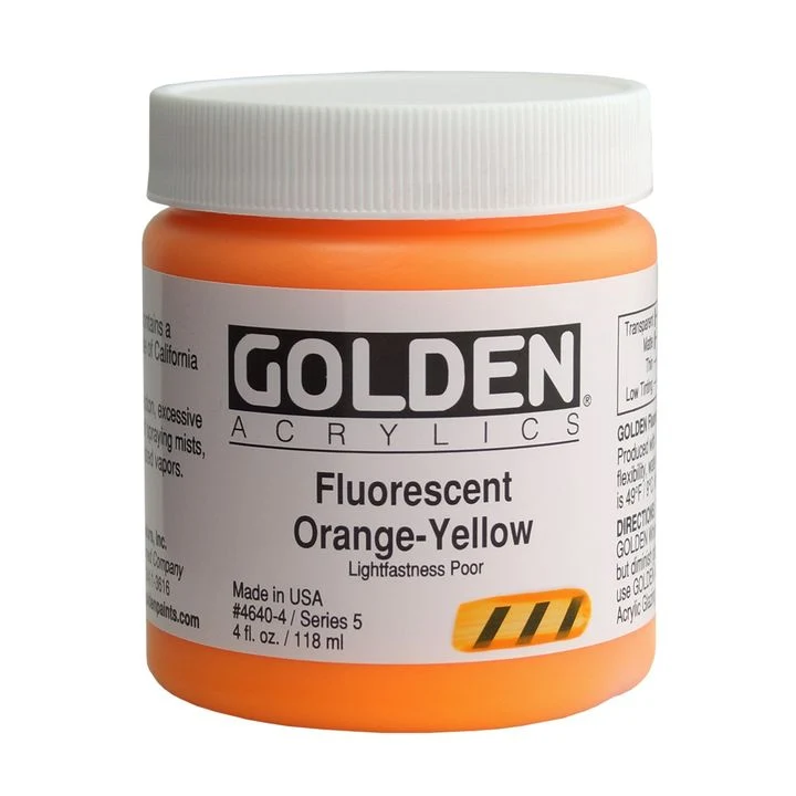 GOLDEN Heavy Body Fluorescent Acrylic Paint, 118 ml