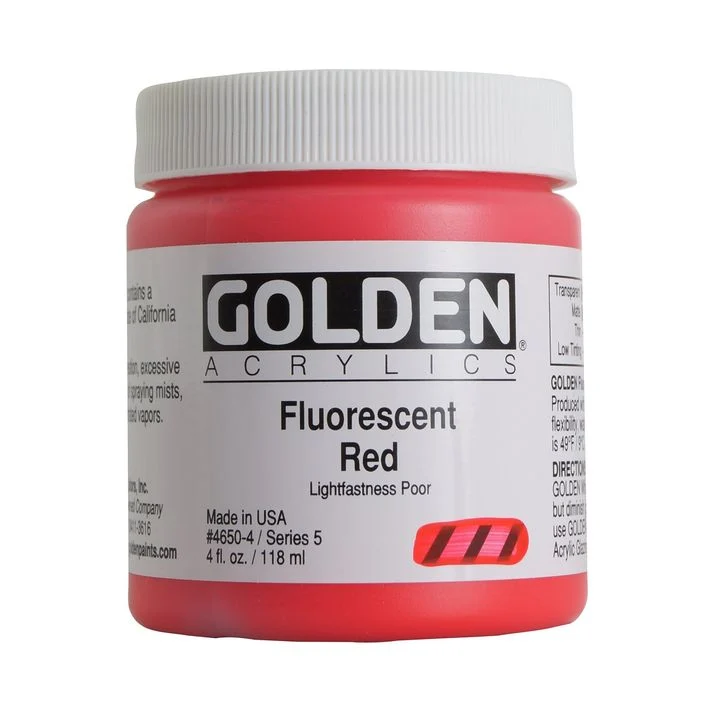 GOLDEN Heavy Body Fluorescent Acrylic Paint, 118 ml