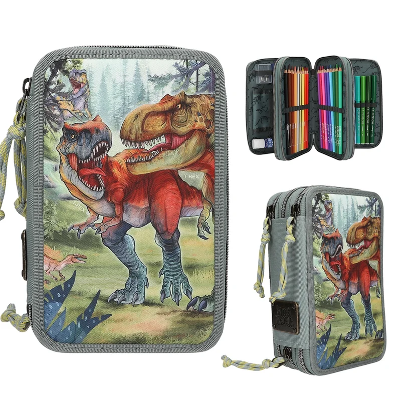 DEPESCHE DINO World Federtasche 3-fach gefüllt BITE - Komplettset
