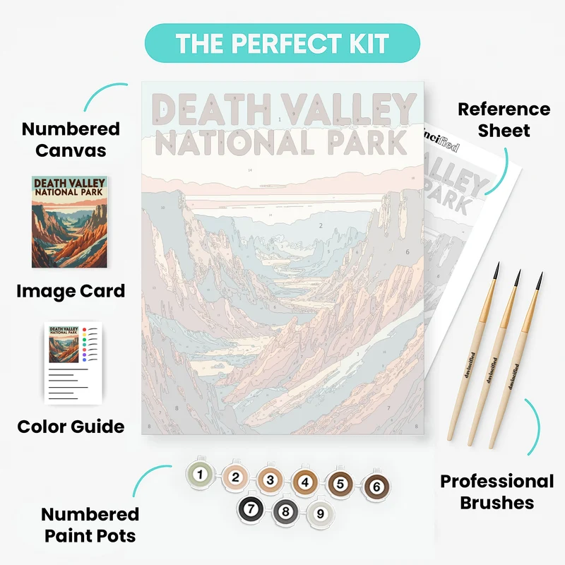 Death Valley National Park Canyon Vista - Paint by Numbers Kit