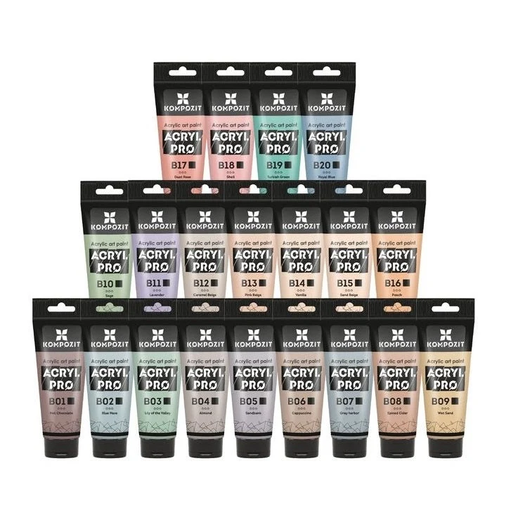 Kompozit ACRYL PRO Pastel Acrylic Paint Set, 20 x 75 ml