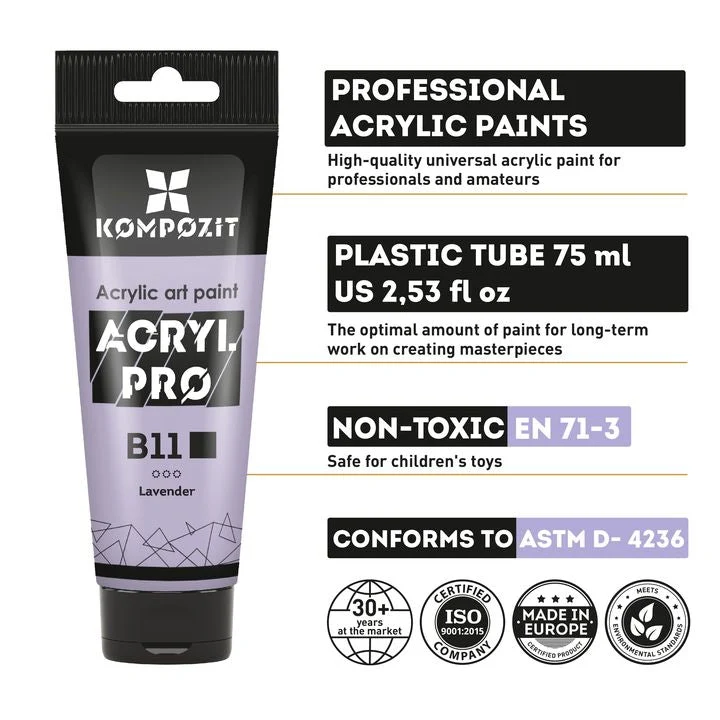 Kompozit ACRYL PRO Pastel Acrylic Paint Set, 20 x 75 ml