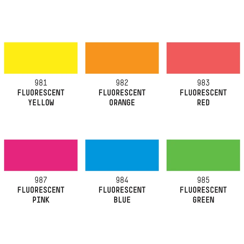 Liquitex Professional - Fluorescent Markers Set - 6x15mm Wide