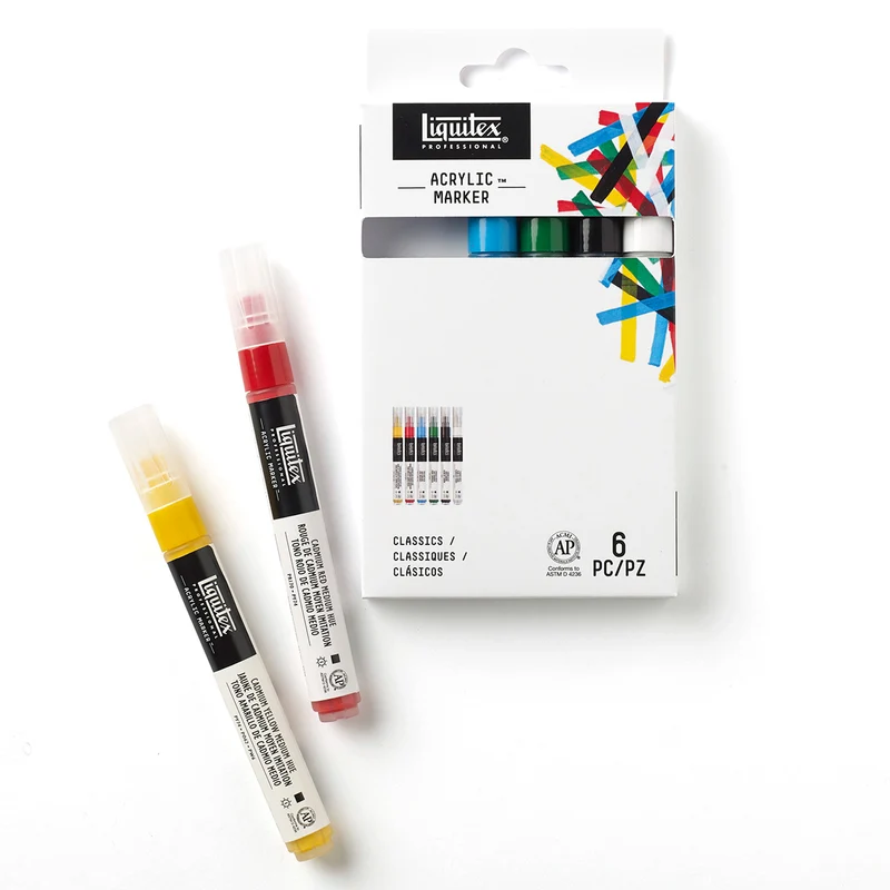 Liquitex Professional - Markers Set - 6x2mm Fine Nib