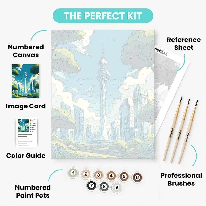 Auckland Sky Tower - Paint by Numbers Kit