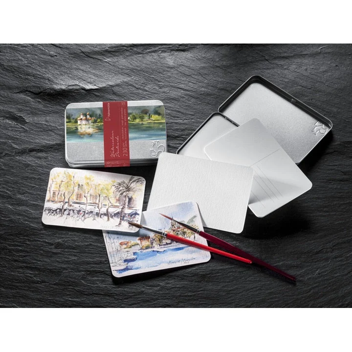 Hahnemühle WatercolourBox Rough Postcards, Set of 30