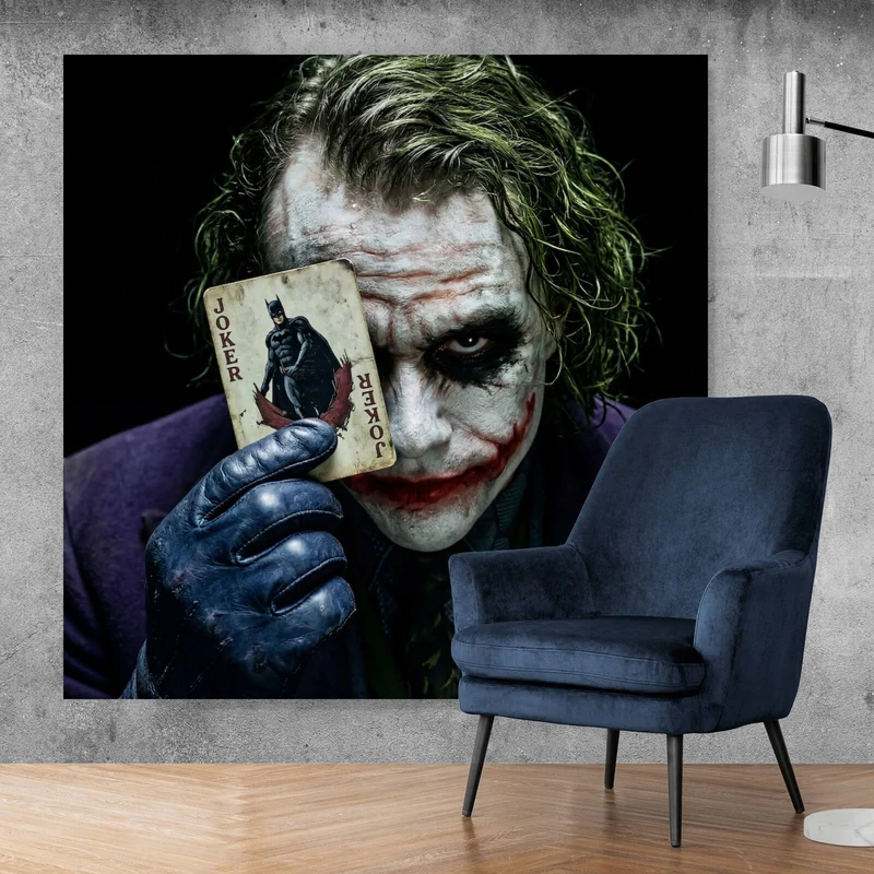Spannrahmenbild Mysteriöses Joker Porträt Quadrat