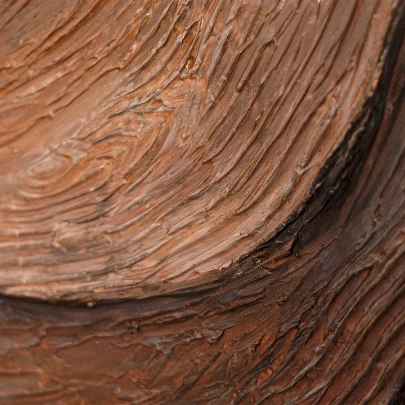 Strukturierte Acrylmalerei in Holzoptik-Rahmen „Atem des Baumes“