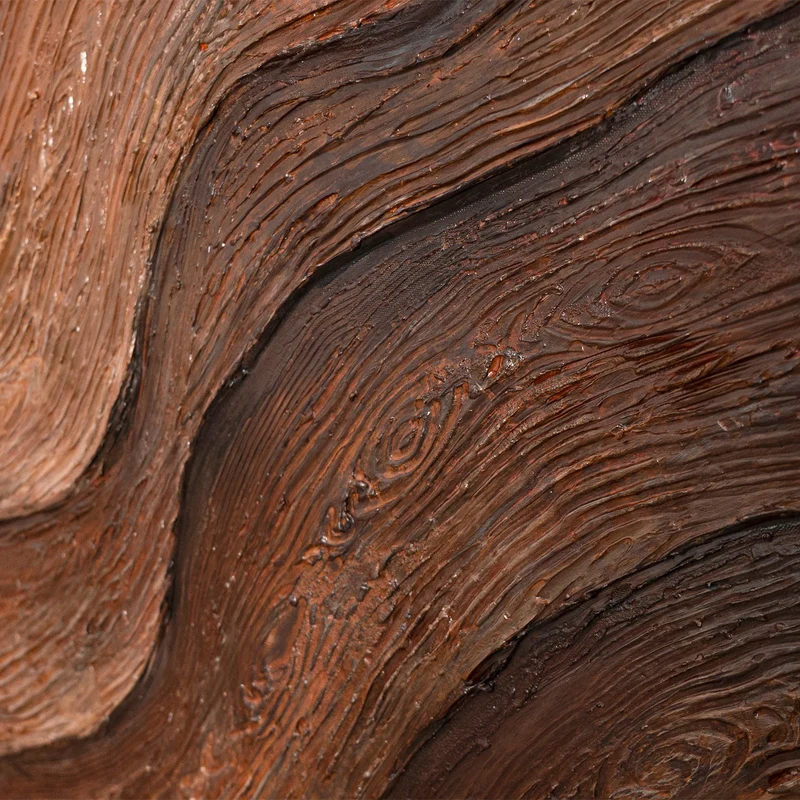 Strukturierte Acrylmalerei in Holzoptik-Rahmen „Atem des Baumes“